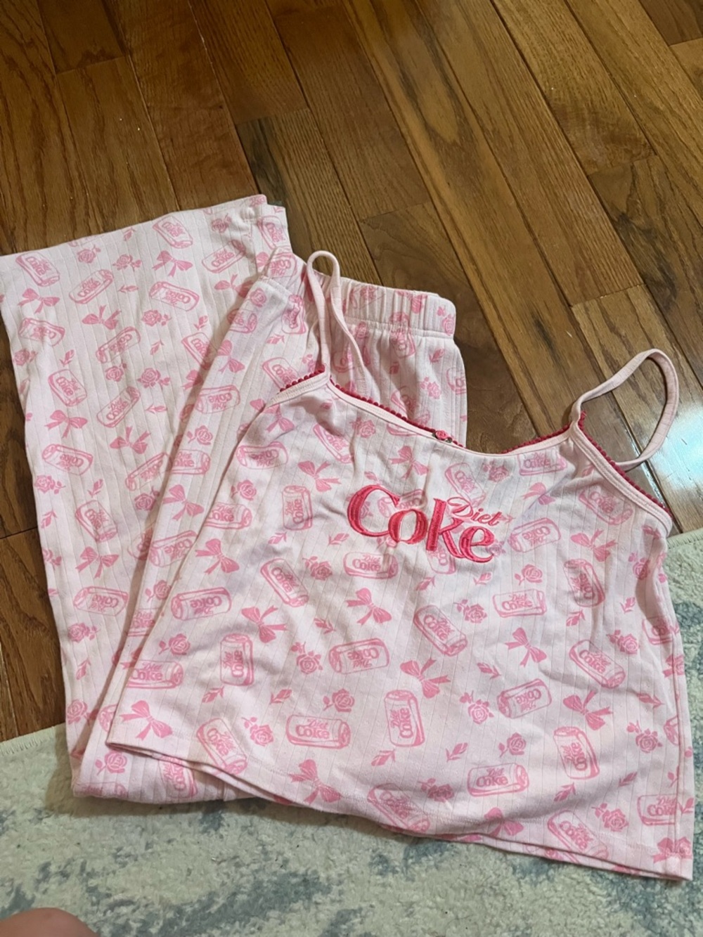Coca Cola Pink Strappy Tank with Logo